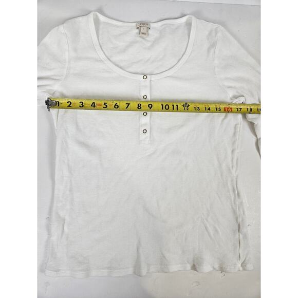 J Crew White Large Thermal Long Sleeve Women's - Picture 4 of 9